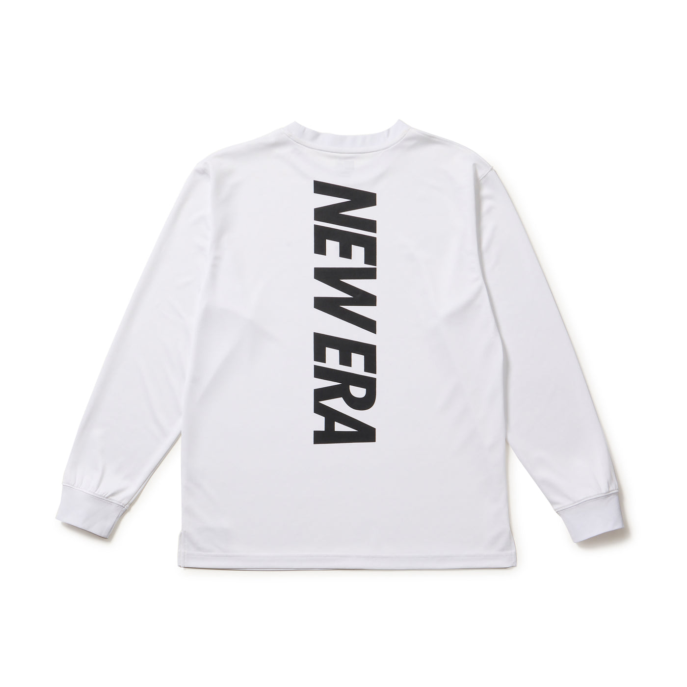 NEW ERA VERTICAL LOGO WHITE LONG SLEEVE T-SHIRT