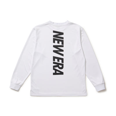 NEW ERA VERTICAL LOGO WHITE LONG SLEEVE T-SHIRT
