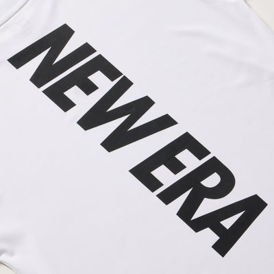 NEW ERA VERTICAL LOGO WHITE LONG SLEEVE T-SHIRT