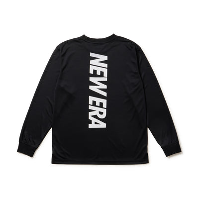 NEW ERA VERTICAL LOGO BLACK LONG SLEEVE T-SHIRT