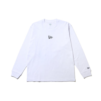 NEW ERA MINI FLAG LOGO WHITE LONG SLEEVE T-SHIRT