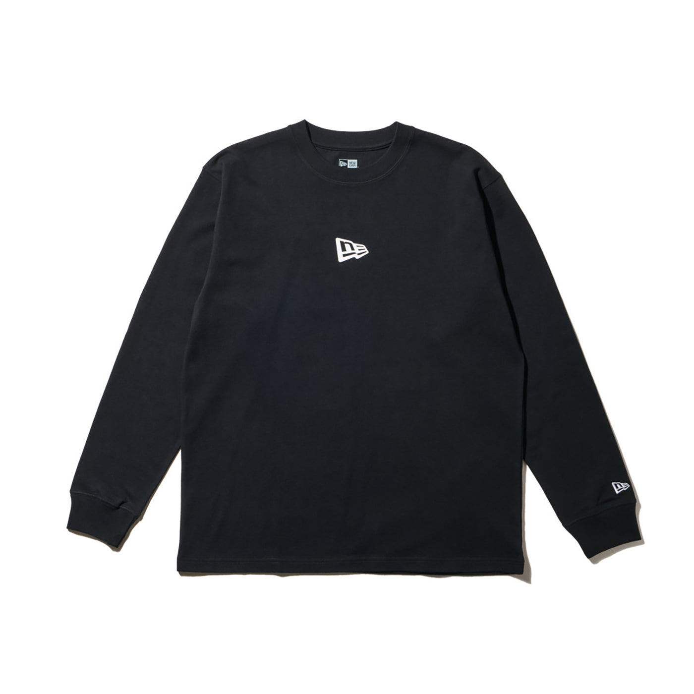 NEW ERA MINI FLAG LOGO BLACK LONG SLEEVE T-SHIRT