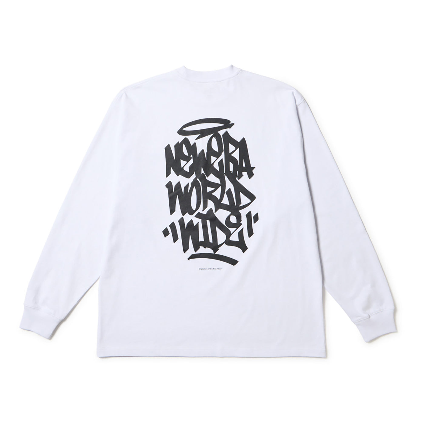 NEW ERA GRAFFITI WHITE OVERSIZED LONG SLEEVE T-SHIRT