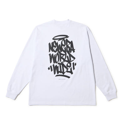 NEW ERA GRAFFITI WHITE OVERSIZED LONG SLEEVE T-SHIRT