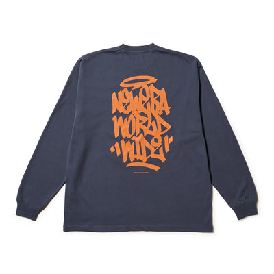 NEW ERA GRAFFITI GRAY OVERSIZED LONG SLEEVE T-SHIRT