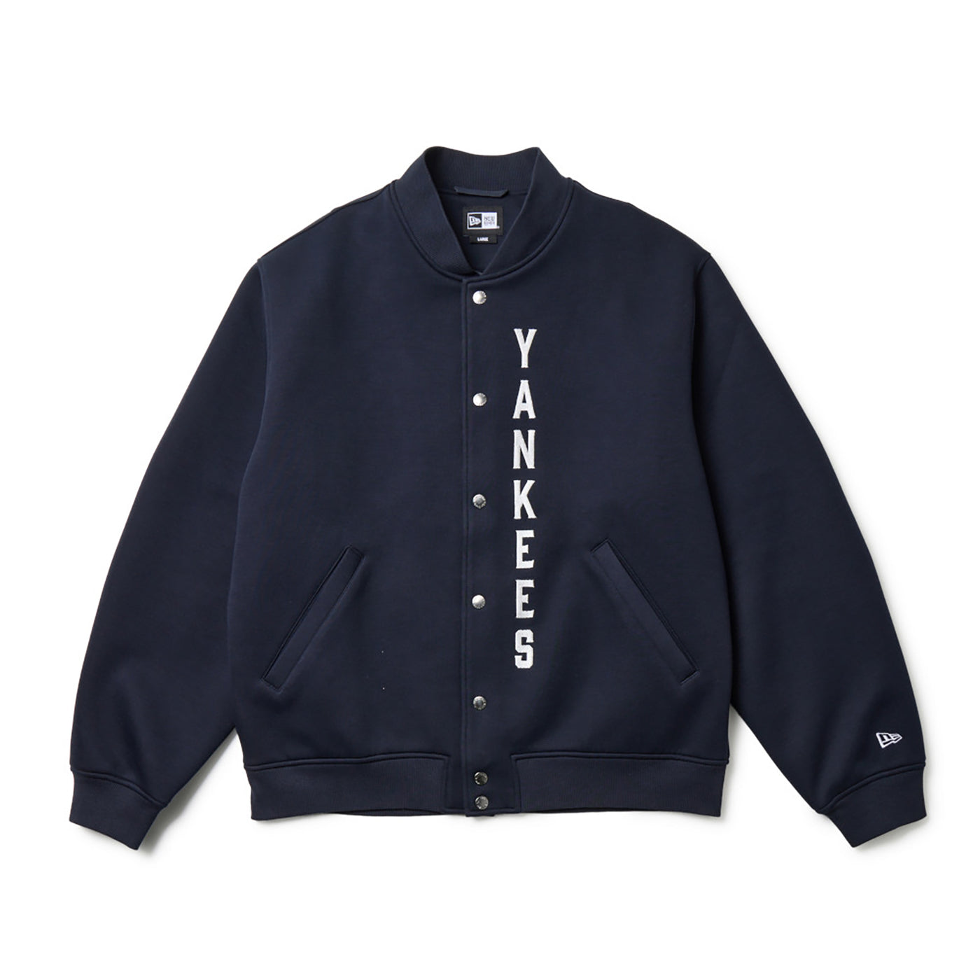 NEW YORK YANKEES TECH SWEAT NAVY VARSITY JACKET