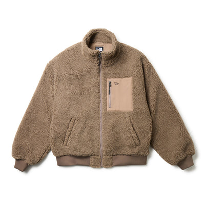 NEW ERA LOGO MOCHA BOA BLOUSON JACKET