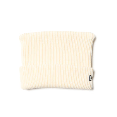 NEW ERA SQUARE RIB KNIT OFF WHITE BEANIE