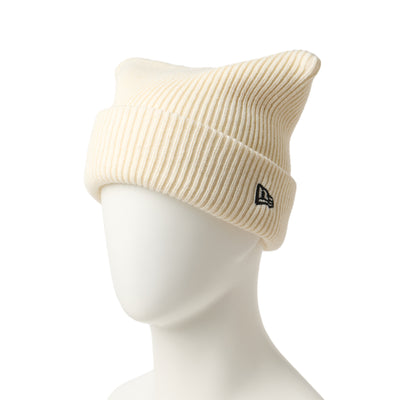 NEW ERA SQUARE RIB KNIT OFF WHITE BEANIE