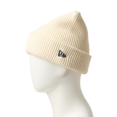 NEW ERA SQUARE RIB KNIT OFF WHITE BEANIE