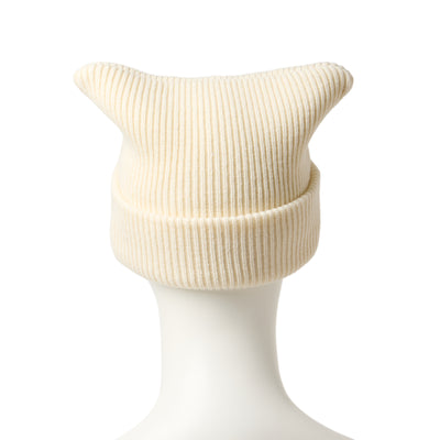 NEW ERA SQUARE RIB KNIT OFF WHITE BEANIE