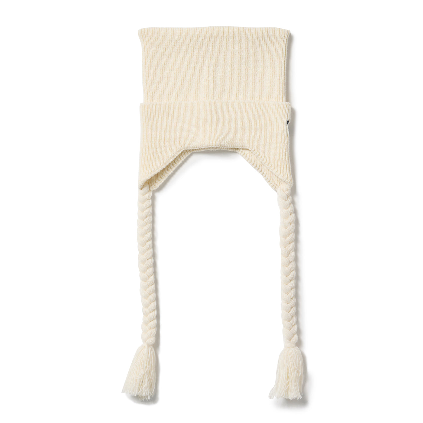NEW ERA SQUARE RIB KNIT FLAP OFF WHITE BEANIE