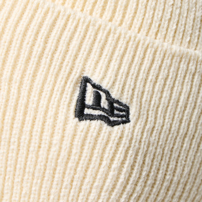 NEW ERA SQUARE RIB KNIT FLAP OFF WHITE BEANIE