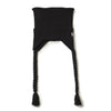 NEW ERA SQUARE RIB KNIT FLAP BLACK BEANIE