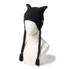 NEW ERA SQUARE RIB KNIT FLAP BLACK BEANIE
