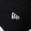 NEW ERA SQUARE RIB KNIT FLAP BLACK BEANIE