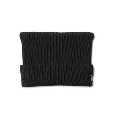NEW ERA SQUARE RIB KNIT BLACK BEANIE