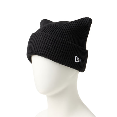 NEW ERA SQUARE RIB KNIT BLACK BEANIE