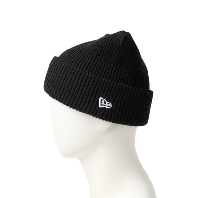 NEW ERA SQUARE RIB KNIT BLACK BEANIE