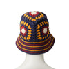 NEW ERA CROCHET GRANNY SQUARE NAVY KNIT BUCKET