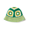 NEW ERA CROCHET GRANNY SQUARE GREEN KNIT BUCKET