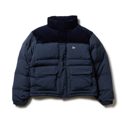NEW ERA CORDUROY COLORBLOCK NAVY DOWN JACKET