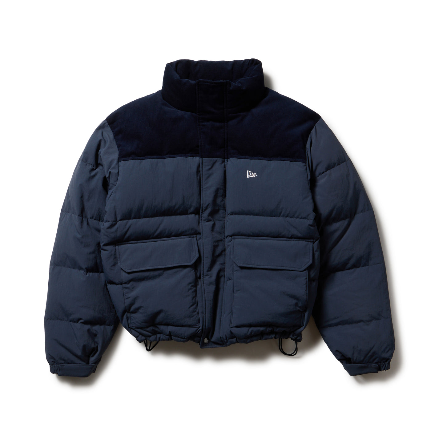 NEW ERA CORDUROY COLORBLOCK NAVY DOWN JACKET