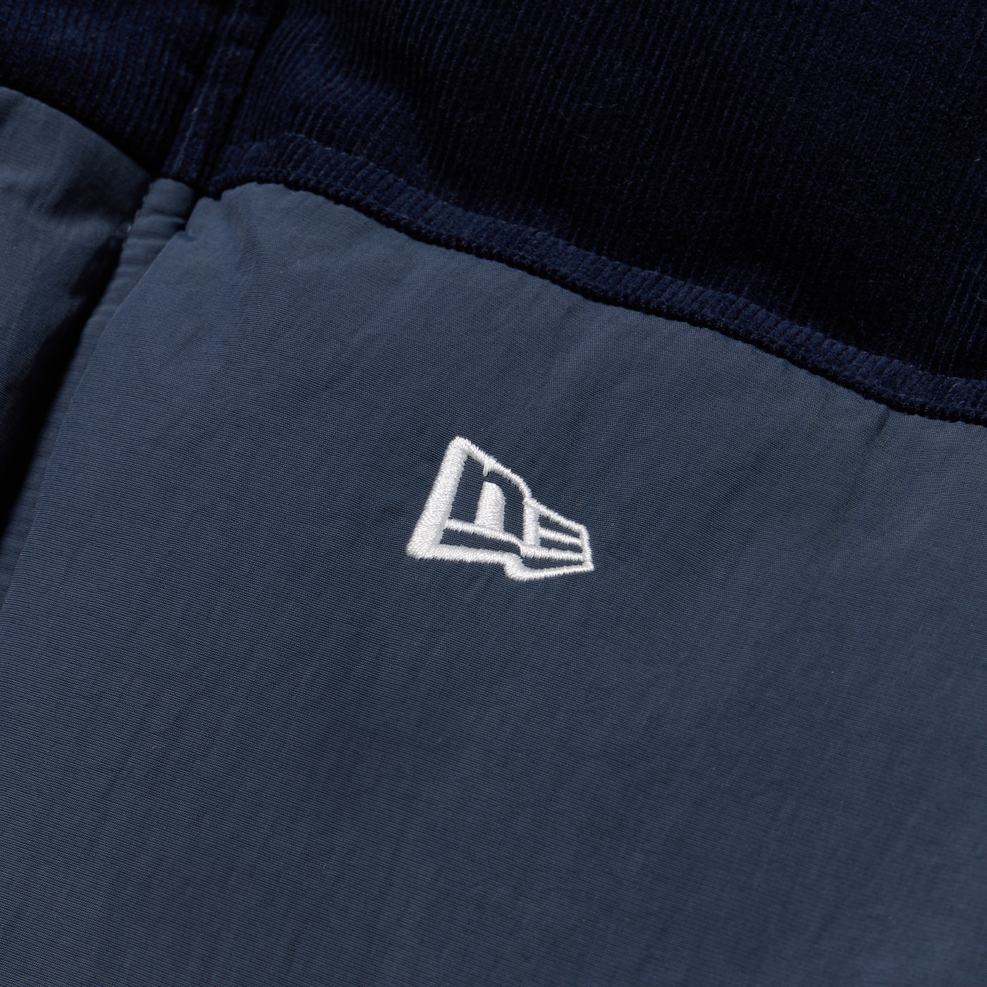 NEW ERA CORDUROY COLORBLOCK NAVY DOWN JACKET