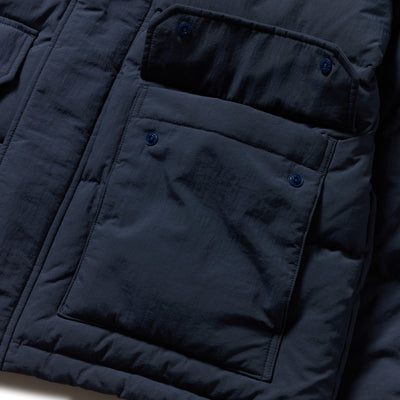 NEW ERA CORDUROY COLORBLOCK NAVY DOWN JACKET