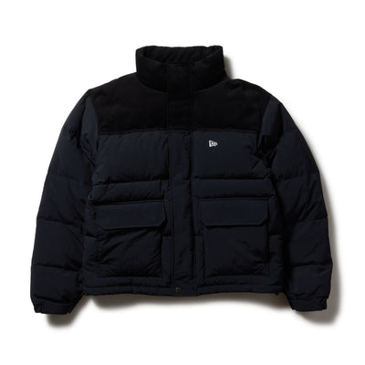 NEW ERA CORDUROY COLORBLOCK BLACK DOWN JACKET
