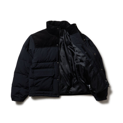 NEW ERA CORDUROY COLORBLOCK BLACK DOWN JACKET