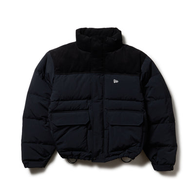 NEW ERA CORDUROY COLORBLOCK BLACK DOWN JACKET