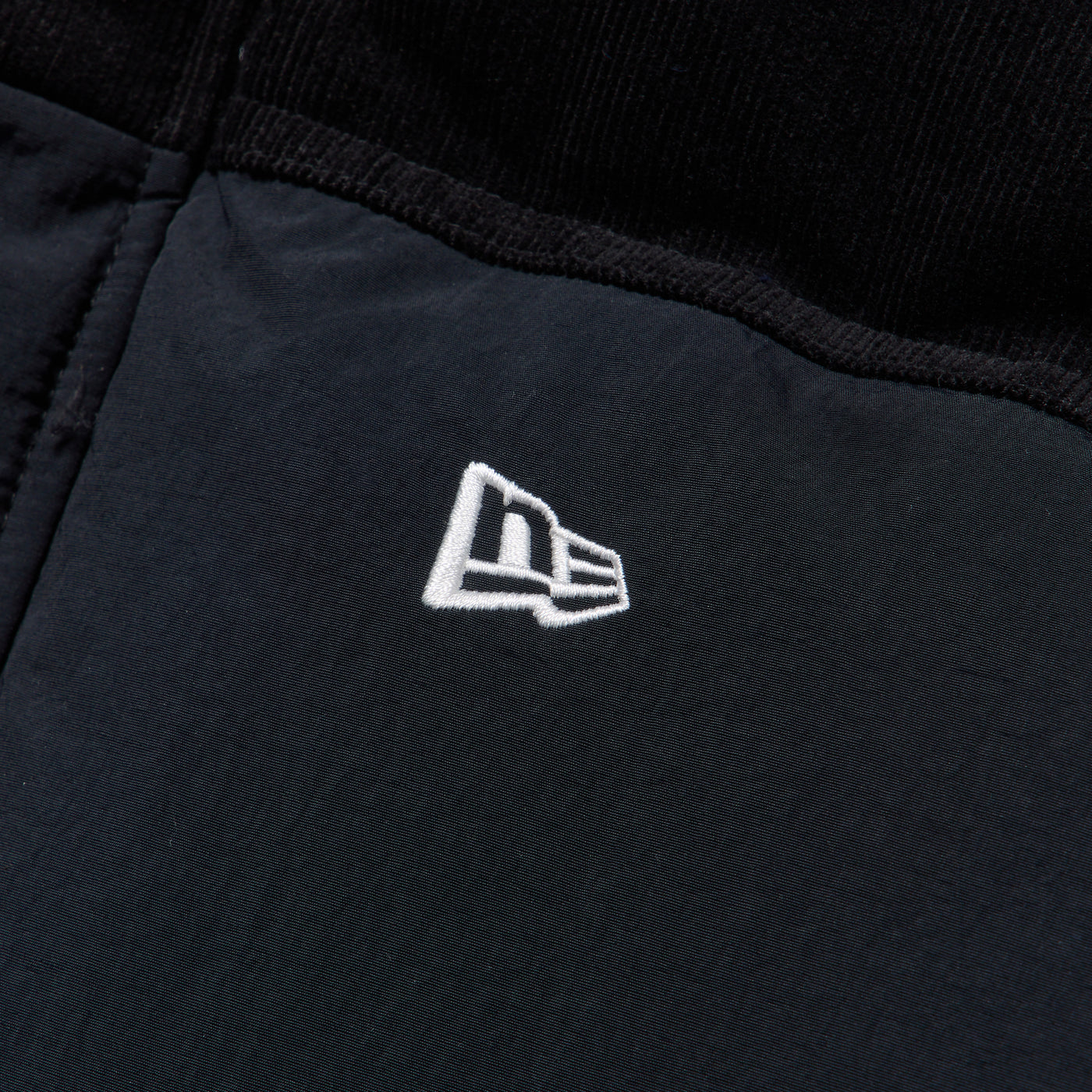 NEW ERA CORDUROY COLORBLOCK BLACK DOWN JACKET