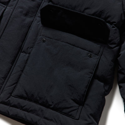 NEW ERA CORDUROY COLORBLOCK BLACK DOWN JACKET