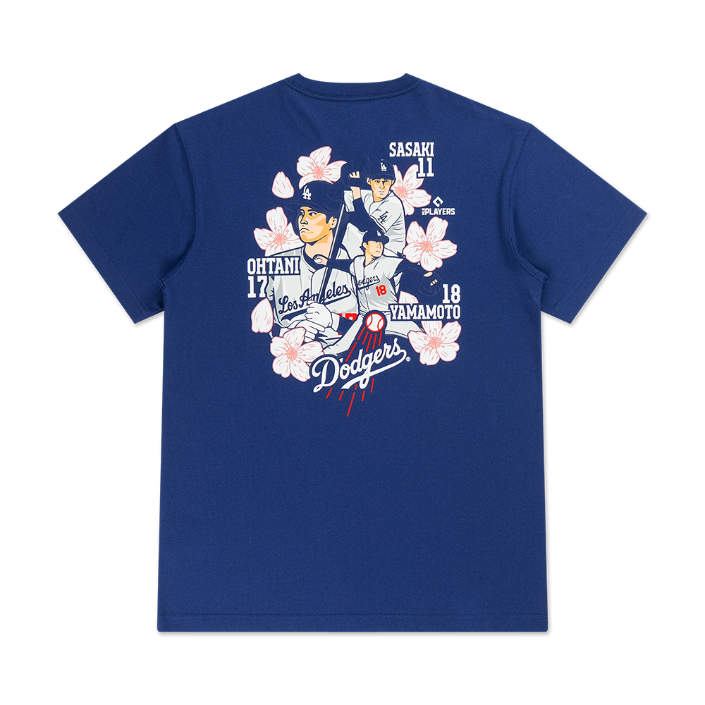 LOS ANGELES DODGERS PLAYERS DARK ROYAL SHORT SLEEVE T-SHIRT