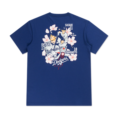 LOS ANGELES DODGERS PLAYERS DARK ROYAL SHORT SLEEVE T-SHIRT