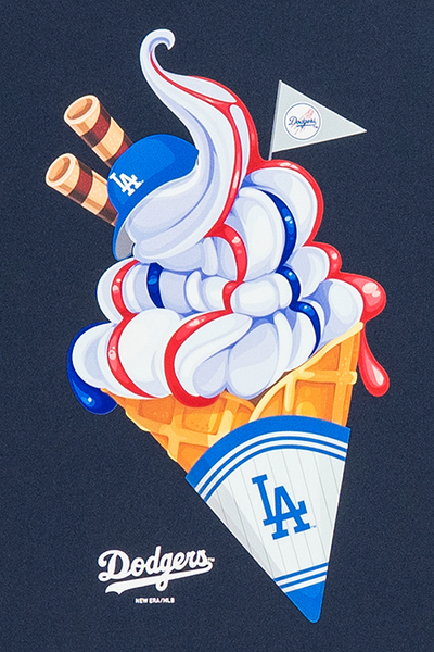 LOS ANGELES DODGERS GRAPHIC COOLERA™ BLUE OVERSIZED SHORT SLEEVE T-SHIRT