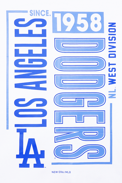 LOS ANGELES DODGERS GRAPHIC COOLERA™ WHITE OVERSIZED SHORT SLEEVE T-SHIRT