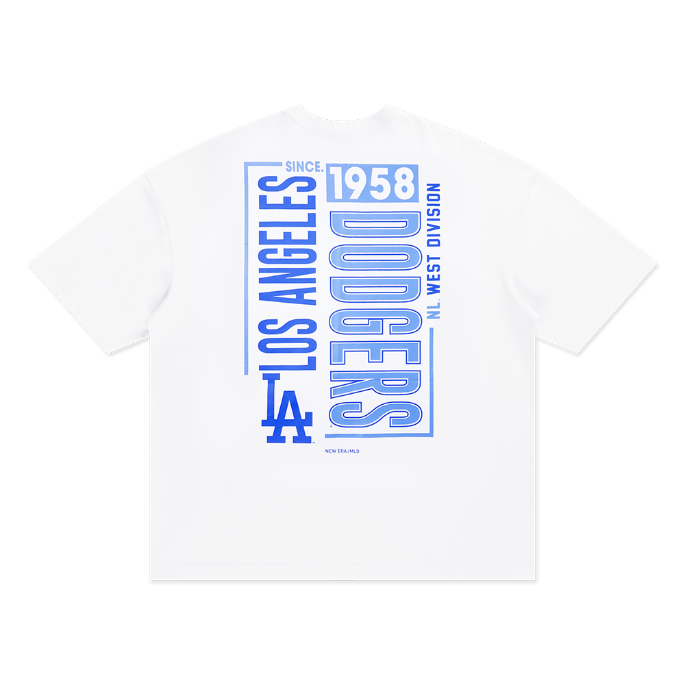 LOS ANGELES DODGERS GRAPHIC COOLERA™ WHITE OVERSIZED SHORT SLEEVE T-SHIRT