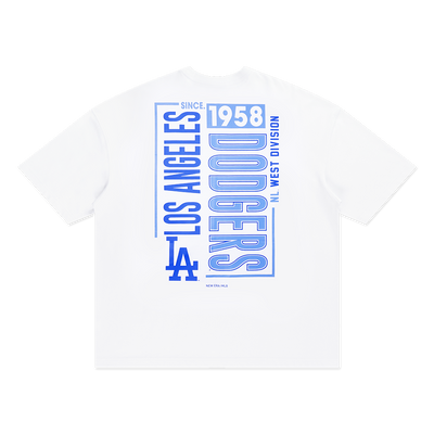 LOS ANGELES DODGERS GRAPHIC COOLERA™ WHITE OVERSIZED SHORT SLEEVE T-SHIRT