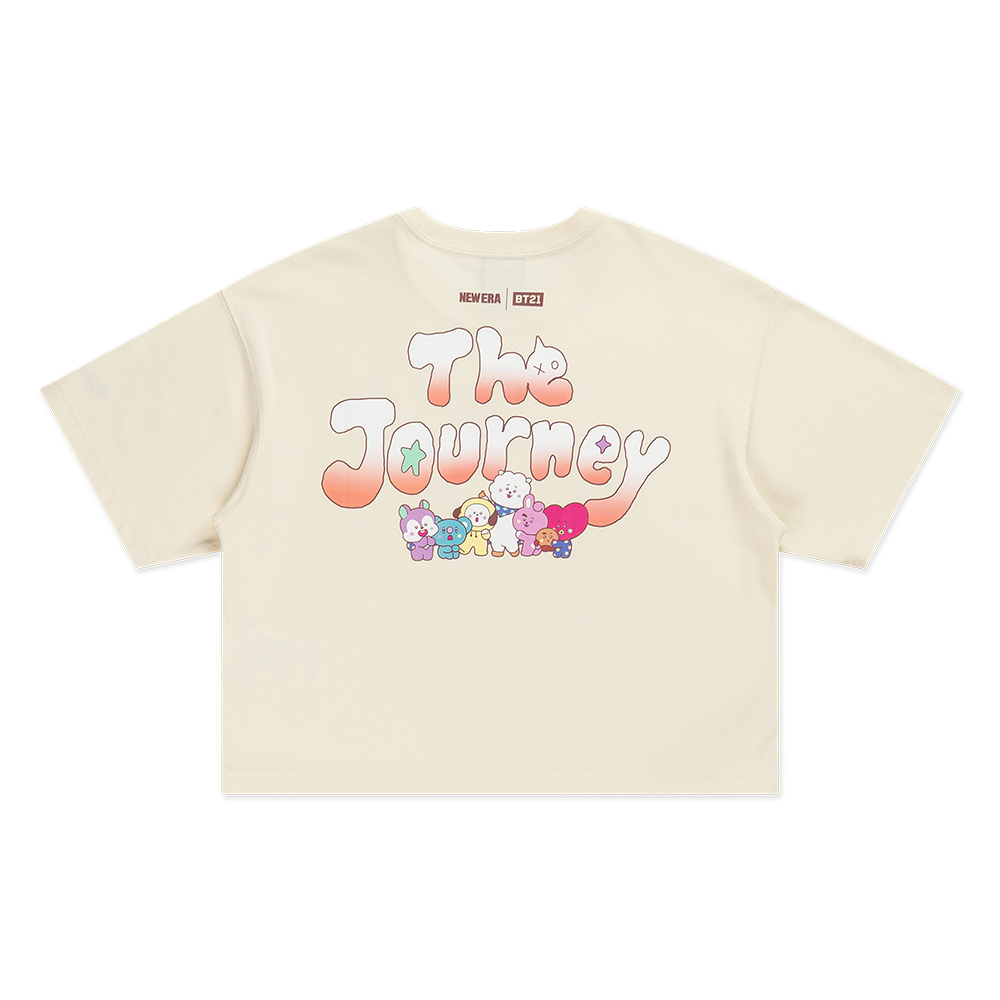 NEW ERA X BT21 THE JOURNEY COLLECTION CHROME WHITE WOMEN BOXY TEE