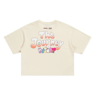NEW ERA X BT21 THE JOURNEY COLLECTION CHROME WHITE WOMEN BOXY TEE