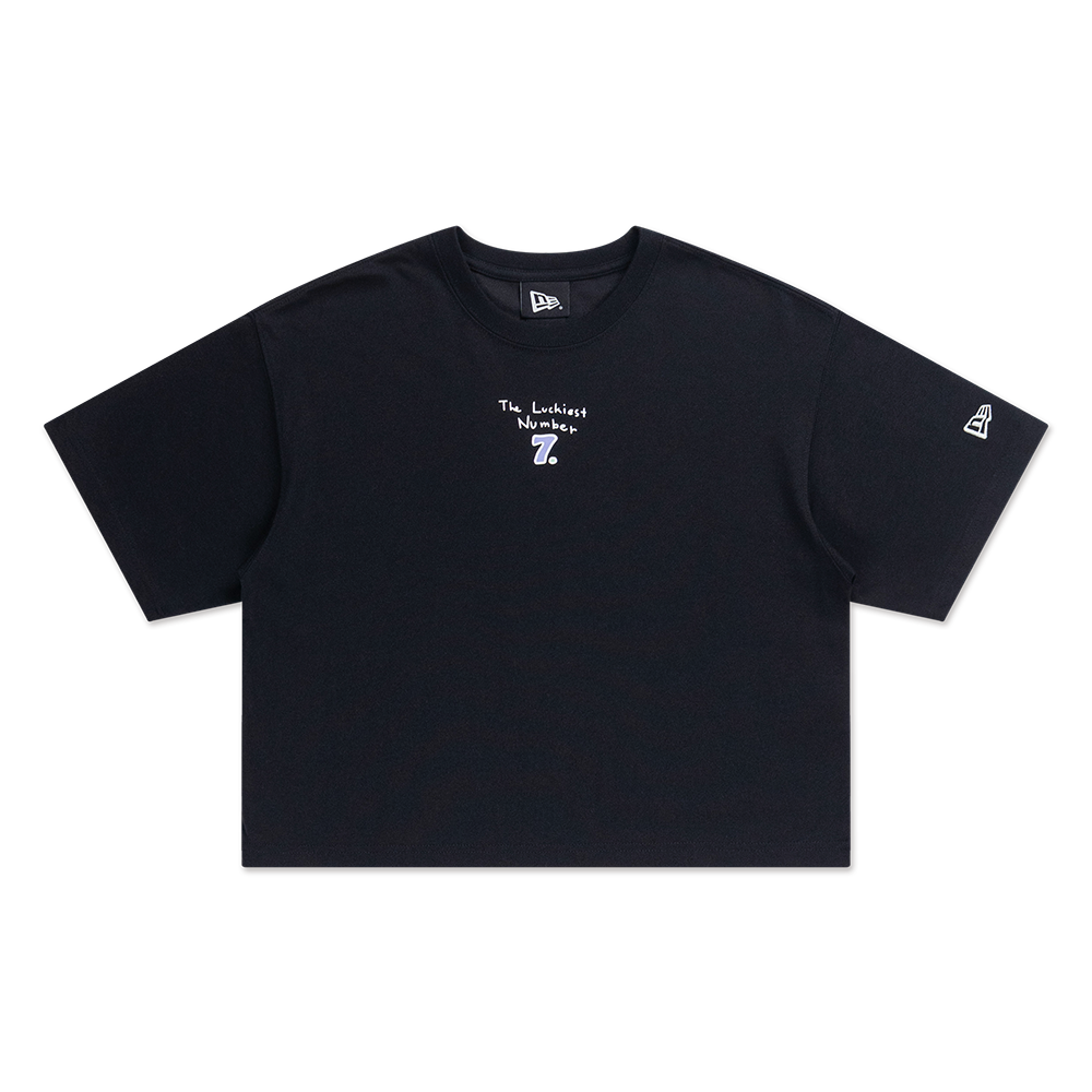 NEW ERA X BT21 THE JOURNEY COLLECTION BLACK WOMEN BOXY TEE