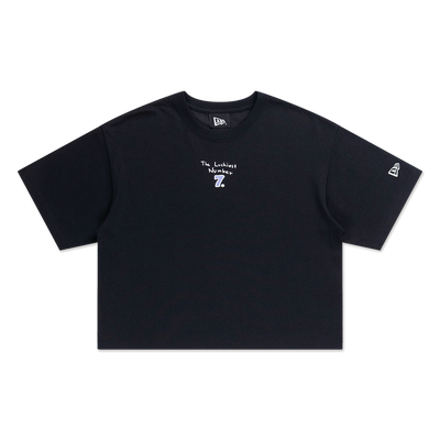 NEW ERA X BT21 THE JOURNEY COLLECTION BLACK WOMEN BOXY TEE