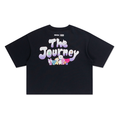NEW ERA X BT21 THE JOURNEY COLLECTION BLACK WOMEN BOXY TEE