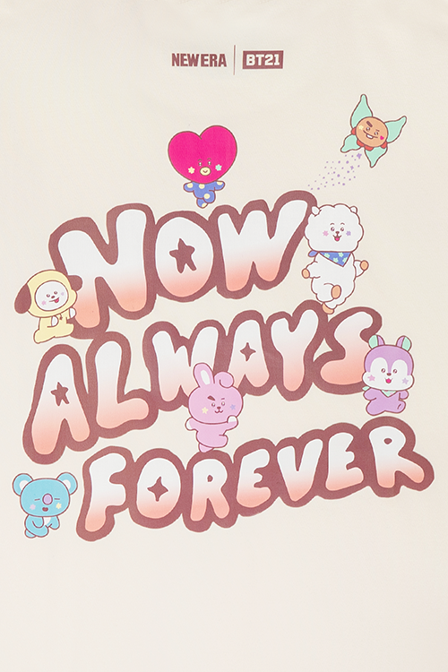 NEW ERA X BT21 THE JOURNEY COLLECTION CHROME WHITE SHORT SLEEVE T-SHIRT