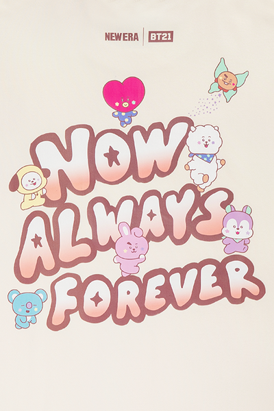 NEW ERA X BT21 THE JOURNEY COLLECTION CHROME WHITE SHORT SLEEVE T-SHIRT