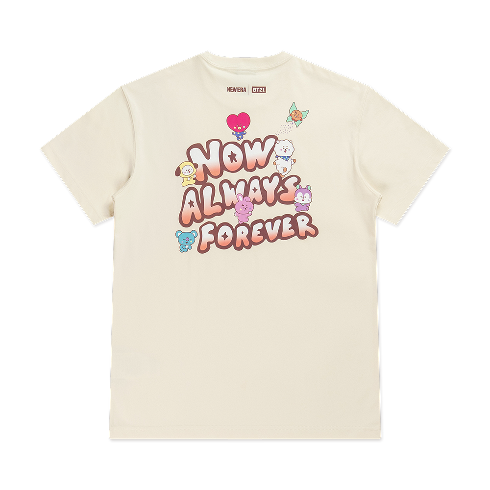NEW ERA X BT21 THE JOURNEY COLLECTION CHROME WHITE SHORT SLEEVE T-SHIRT
