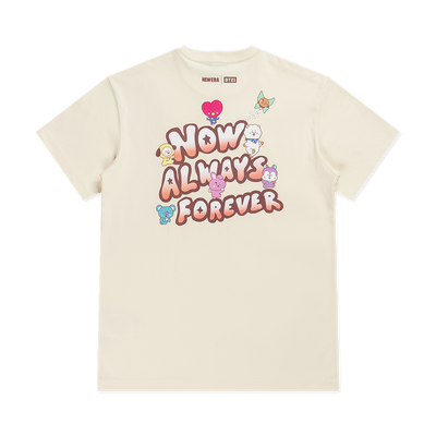 NEW ERA X BT21 THE JOURNEY COLLECTION CHROME WHITE SHORT SLEEVE T-SHIRT