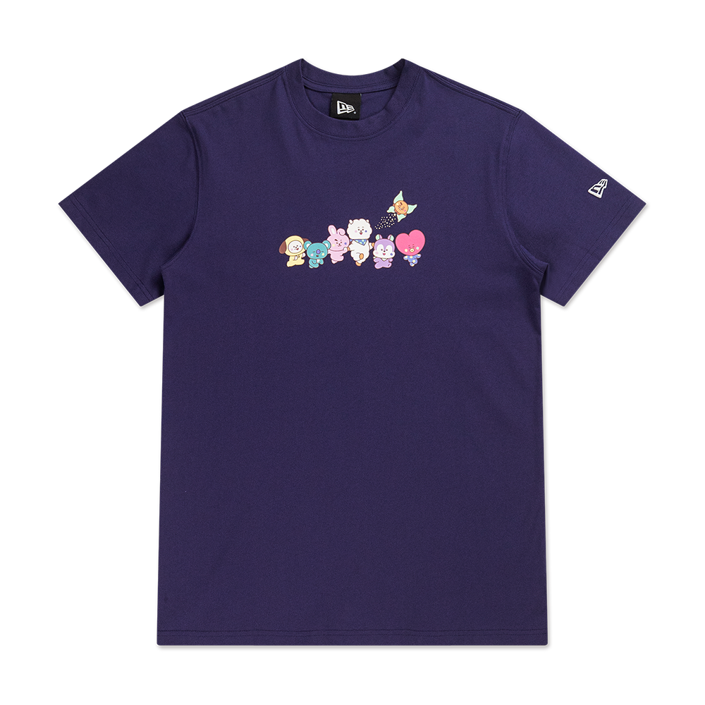 NEW ERA X BT21 THE JOURNEY COLLECTION PURPLE SHORT SLEEVE T-SHIRT